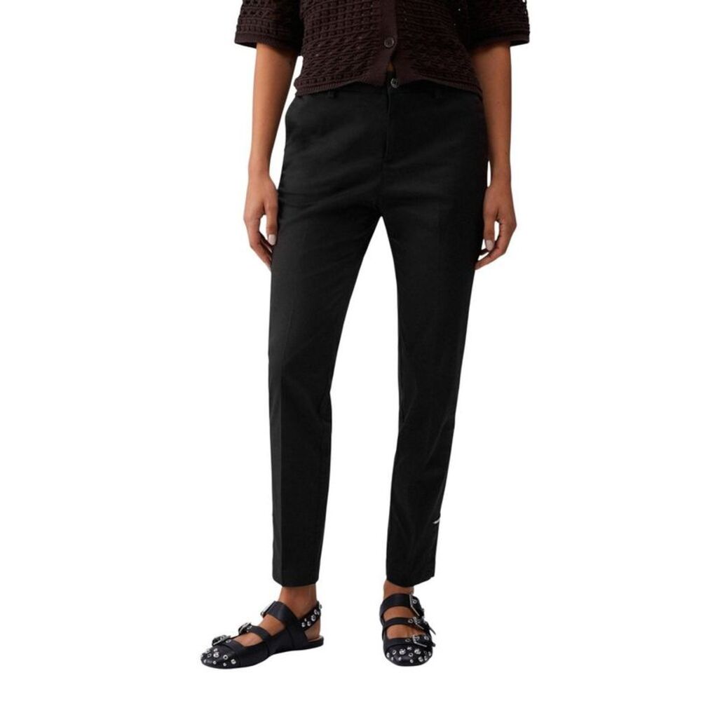 Liu Jo Black Cotton Chino Women's Pants